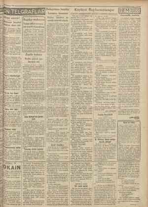  •28 Temmtu 1931 fCamhmiyet SÖKI TEt;GRAFLA Matbuat cürmü! Miiddeiumumî İstanbul gazetelerini dava eiti Bulagristan buğday...
