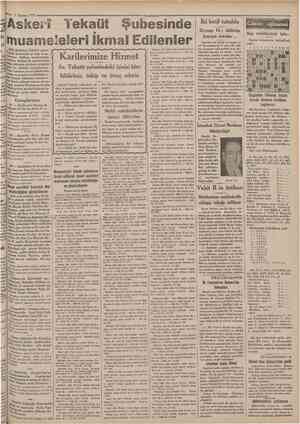  2 Ağustos 1931 CamRuriyei MUlî Müdafaa Vekâleti askerî Tekaüt Şubesinde işi olup ta gazetemize bildiren karilerimizin...