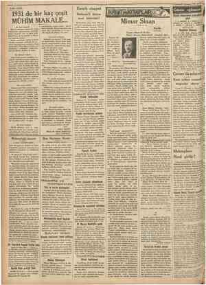  'Camhariyet YARl CİDDİ : =16 Ağustos 1931 1931 de bir kaç çeşit Bir ilmî makale: Maşerî vicdanın mütebariz fertler hakkındakî