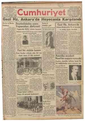  Cumhuriyet 27 Eylul ı931 KOCA MiViAia SI'NAN Yazan, Sehir ve memleket haberleri i j Siyasî icmal Almanya Lehistan Cihao...