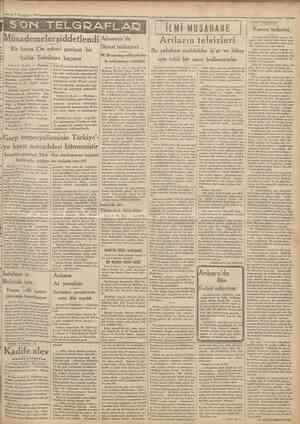  7 Teşrmhanl 1931" "Cumhariyet SON TELGRAFLAD Siyasî istikamet.. M. Brunning milliyetçilerle anlaşmayı reddetti ILMI MUSAHABE