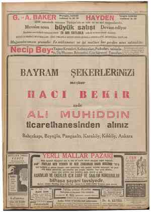  >HAIVEirf 1850 «"MesiNo.306.308 rlAYDtN C a d d e S İ Ho 479 senesinde müesses Türkiye'nin en eski ve en asrî mağazalarıdır.