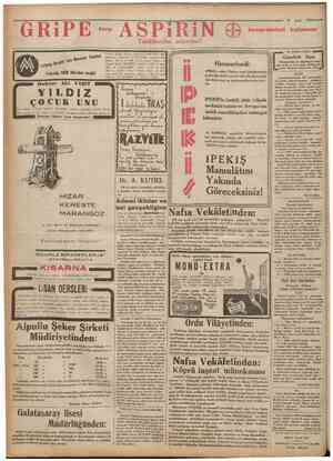  GRİPEASPÎRiN Taklitlerden sakınınız! Leipzig 1932 ilkbahar sergisi Tafsilât başlıca sevahat acentaları tstanbuldakı fahrt...