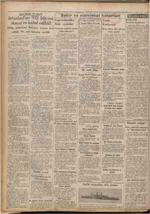  Şehir Meclisi dün dağıldı r *Cumhuriyet 17 Mayıs 1932 İstanbuFun 932 bütçesi ikmal ve kabul edildi! edıldı, bır çok kararlar