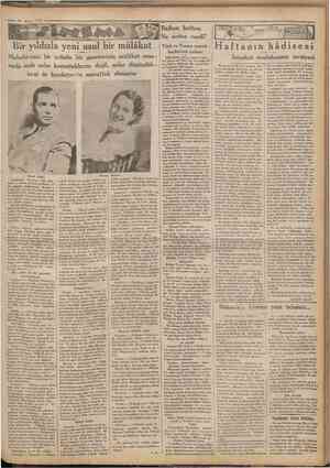  29 Mayı, 1 3 2 C Bir yıldızla yeni usul bir mülâkat Muhabirîmiz bir artistle bir gazetecinin mülâkat esna sında sade neler