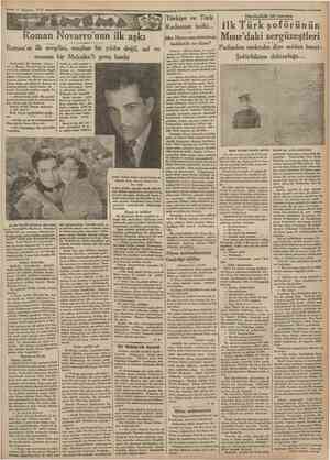 9 Ağustos 1932 CtoriftttTfyet'• Roman Novarro'nun ilk aşkı Roman'ın ilk sevgilîsi, meşhur bîr yıldız değil, saf ve bir...
