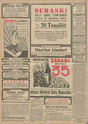  11 Ağustos 1932 REHBERi TİCARET SORiANO ve HANANEL Büyttk tuhafiye mağazasımn Mncir ile vaki olan itüâf fizerine kemafissabık