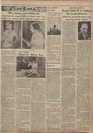  13 Eylul 1932 •üCttmhurlyet' İki yıldızın muvaffakiyeti Alman san'atkârı Renate Müller ve Fransız artisti Gaby Morlay son...