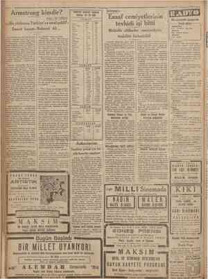  Cumh •22 Kâmmuewet1 93? Armstrong kimdir? Yazan : M. TURHAN istanbul Borsası kapanış tiatları 2112932 NUKUT Londra New York