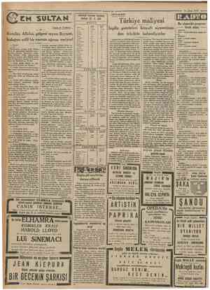  Ctonhunyet 24 Şubat 1933 EH SULTAH Yazan: M. TURHAN ıstanbul borsası kapanış fiatları 23 2 933 NUKUT Londra New York Paris