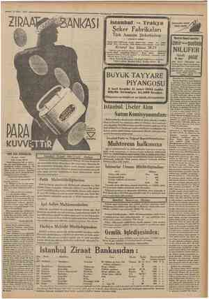  10 Mart 1933 tthtmytf NkAS istanbul v Trakya e Şeker Fabrikaları Türk Anonim Şirketinden: Kristal toz kilosu 36,75...