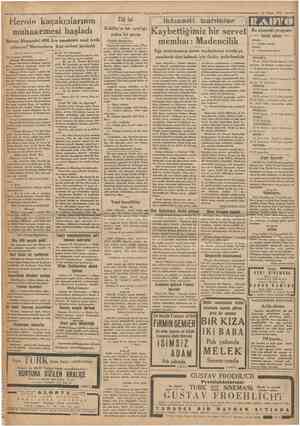  CttmJıuriyeİ 16 Nisan 1935 Heroin kaçakçılarınm muhaKemesi başladı Bernar Blumental 4000 lira meselesini nasıl tevile...