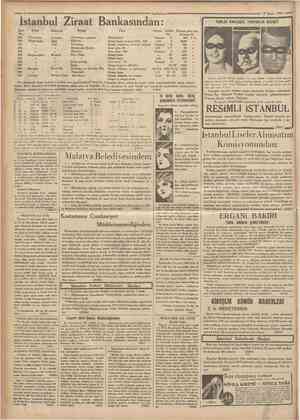  Istanbul Ziraat Bankasından: Sıra îumhuriyet 18 Mayis 1933 BUNLAR KiMLEROiR. TANIYABiLiR MiSiNiZ? Emlâk Hisseye göre muNo.