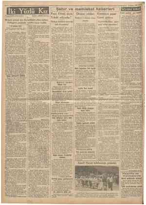  Camharîyet '• 24 Mayıs 1933 ı Yazan: MARTA MAK KENNA İki Yüzlü Kız K 7İi teleton hattı ı Şehir ve memleket haberleri Okuma