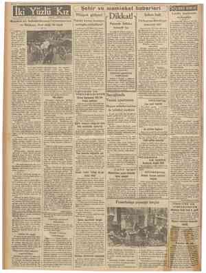  1 « f l n MAHTA MAK KENNA İki Yüzlü Kız Çevtren: r Cumhttriyet' 5 Haziran 1933 Şehir ve memleket haberleri Nihayet gidiyor!