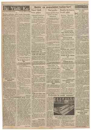  '• Cumhttrîyet ' 13 Temmuz 1933 Yazan: MARTA MAK KENNA ikı Yuzlu Kız 87 Şehir ve memleket haberleri Maarif Vekili Yarın...