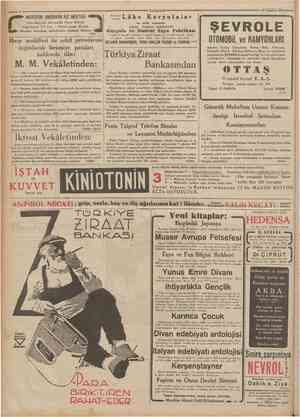  Câmfiuriyei '• 22 Temmuz 1933 MERZİFON AMERİKAN KIZ MEKTEBİ Orta derecede beş senelik Hayat Mektebi Leylî ücreti: 175 Lira