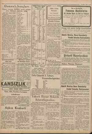  CamKarîyet' 20 Eylul 1933 Osmanlı borçları Düyunu Umumiye Meclisinin mevkii meriyete giren itilâfname hakkmda tebliği Eski