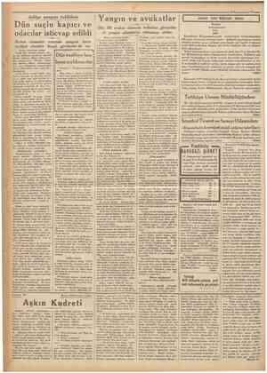  ^Cumhuriyet '• ;10 Kânunuevvel 1933 • Adliye yangını tahkikatı Dün suçlu kapıcı ve odacılar isticvap edildi İfadesi alınanlar