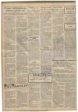  Cumhuriyet 8 Mart 1934 Fransız istihkâmlarının plânları çalındı mı? Staviski rezaleti gittikçe dalbudak salıyor, Adliye...