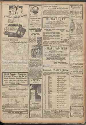 23 Mart 1934 Camhurîyet Sıhhat ve İçtimaî Muavenet Vekâletinden: RADYOSUNU tecrübe etme^en Bir radyo satın almak En îyi cinsi