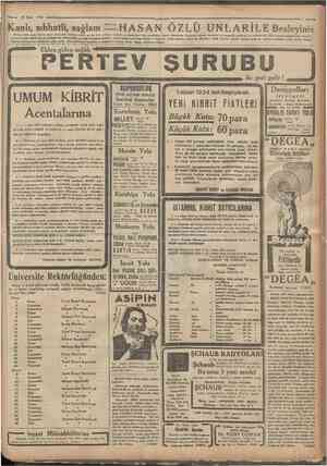  24 Mart 1934 ^Cumhuriyet Kanlı, sıhhatli, sağlam Z H A S A N ÖZLÜ UNLARİLE Besleyinizj Pirinç, yulaf, arpa, nişasta, muır,