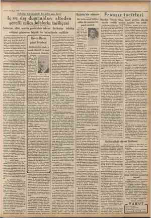  20 Mayıs 1934 Cumhariyet Inkılâp kürsüsünde bu yılın son dersi Iç ve dış düşmanları alteden şerefli mücadelelerin tarihçesi