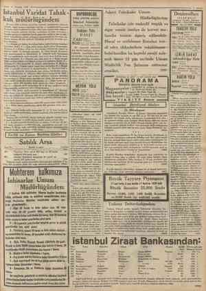  8 Satılık Motör ralı kazinoya müracaatleri. (132) Cumhariyet 3 Haziran 1934 8 metro 70 santim boyunda bakır çivisilr. insa