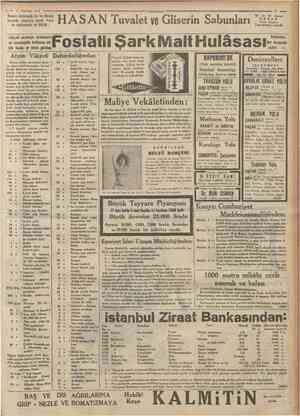  Cumharlyet 9 Hazîran 1934 En nefis, En iyi cins KAHVEYi Daimave ancak Kurukahveci Mehmet Efendi Mahdumları Ticarethanesinde