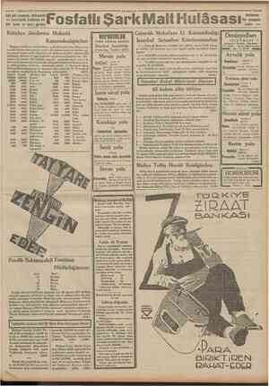  1 Ağustos 1934 Zafi yeti umumiye, iştifıasızlık ve fcıaveisizlik halâtında büKük fayda ve tesiri görülen Fosfatlı Sark Malt