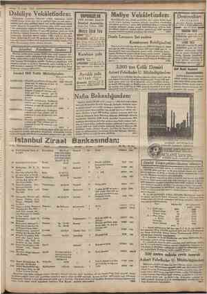  :0 .fııbat 1935 Dahiliye Vekâletinden: Yenişehirde yaptınlan Vilâyetler evinin, muhammen bedeli 125,000 liradan ibaret olan