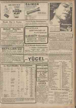  51 Fıbat 1935 «• CumhvrtvH HAYIR. BAŞKA BICAK İ5TEMEM! DAiMON Yeni icad olarak garanti 400 metrelik mesafeyi aydınlatır...