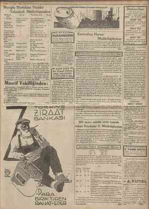  22 Şubat 1935 ' Camhariyet '• Beyoğlu Mıntakası Varidat Tahakkuk Müdürlüğünden: Mükellefin ismi T. Ispiridis Haralambos...