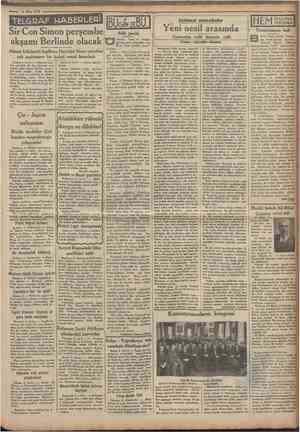  4 Mart 1935 Cttmhartyef TELGRAF MABERLERI Içtimaî musahabe Sulh perisi nümde, hepsi de bugün gelmiş ajans telgraflan var....
