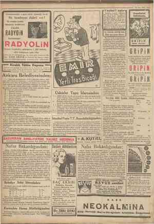  Cumhuriyet' 30 Mart 1935 •Yecburî satışı Kurtuluşta, tramvay caddesinde kâin olup depo, fabrika, garaj ve buna benzer seylere
