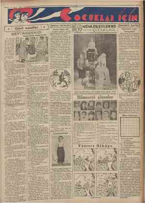  11 Nisan 1935 Camhariyet '• Çocuk masalları FAYDAL1 BTLGÎLER Acaba doğru mu? Avustralya adasının merkezi olan Sidney şehrinde