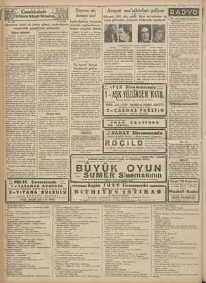  ' Cumhurîyet '• 12 Nisan Türklerle Süngü Süngüye No. 152 A. DAVER Çanakkalede Tayyare mi, dretnot mu? Sovyet san'atkârları