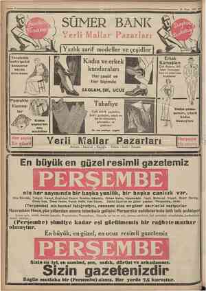  23 Ni«m 1935 Y erli Mallar Pazarları I Yazlık zarif modeller ve çeşidler Tuvaletllk raef is ipekll kumaş'ar bttyttk...