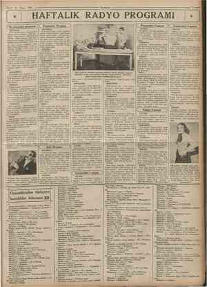  28 Nisan 1935 Cumhuriyet 11 HAFTALIK RADYO PROGRAMÎ aksaınki orogram J İSTANBUL: 17,30 înkılâb dersi, Üniversiteden, Manisa