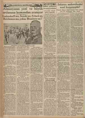  !İ0 Cumrrariyet 1 Mayu 1935 ASKERLIK BAHISLERİ Almanyanın yeni ve büyük ordusuna kumandan aranıyor Balkan andlaşması ekonomi