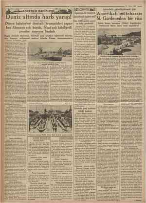  '10 Cumhuriyet 5 MayiB 1935 ASKERLİK BAHİSLERİ Istanbulu güzelleştirmek için Deniz altında harb yarışı! Dünya bahriyeleri...