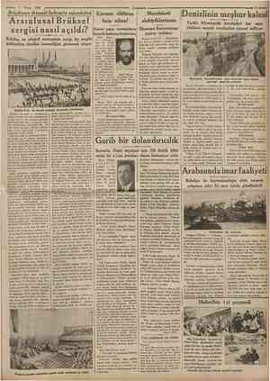  7 Siavıs 1935 Belçikamn iktısadî huhranla mücadelesi Karısmı öldüren hain adam! Cumhurfyet Arsıulusal Brüksel sergisi nasıl