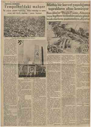  U Mayıs 1955 Müthiş bir kuvvet yaşadığımız Tempelhofdaki mahşer topraklaraı altıııı kemiriyor İki mîlyon însanin toplandığı,