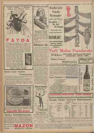  İÎ6, Cumburiyet 19 1935 Evlerinizi Sineklerin ve Böceklerin İstilâsına Karşı Muhafaza Ediniz Gençlikvfl Güzellik Kadın için