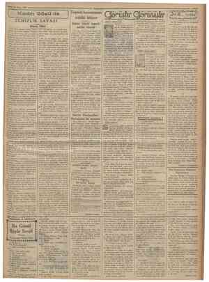  22 Mayıs 1935 TEMİZLİK SAVAŞI ŞOkufe Nihal Cumhuriyet gazetesi birkaç haftadanberi bir ankete başladı: cNelere...