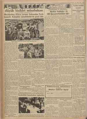  •10 Cumbururtt 26 Mayıs 1935 Tneşhur sanalart Tarihin meşhur simalari Büyük müsabakamîzînj tafsilâtı 1500 lira mükâfath büyük
