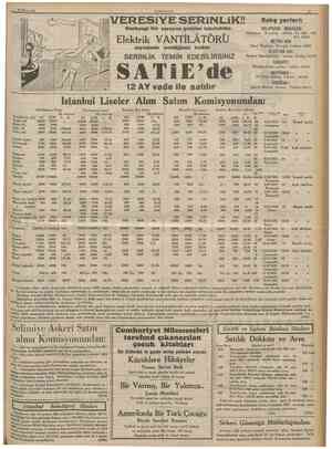  29 Mayıs 1935 CUMHURİYET 15 VERESi YE SERiNLiKÜ Herhangi bir cereyan prizine takılabilir. Satış yerleri: Salıpazarı,...