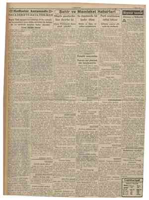  CUMHUBİYET Mayıs 1935, Hadîseler karştsında HAVA DERDİ VE HAVA TEHLİKESİ Misafir gazeteciler Su deposunda bir bize diyorlar