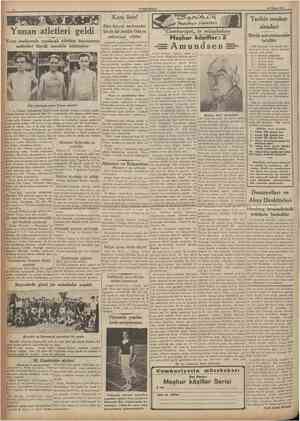  10 CUMHUBÎYE1 30 Mayıs 1935 Kara liste! Yunan atletleri geldi Ysrın stadyomda yapılacak atletizm bayramının neticeleri büyük