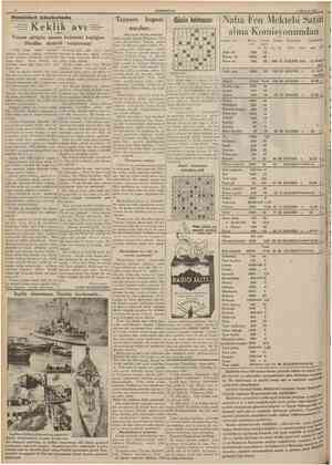  10 CTTMHURtYET 3 Haziran 1935 Memleket köşelerinde Keklik avı Yanına gittiğim zaman kafesteki kekliğine Hindiba ziyafeti...
